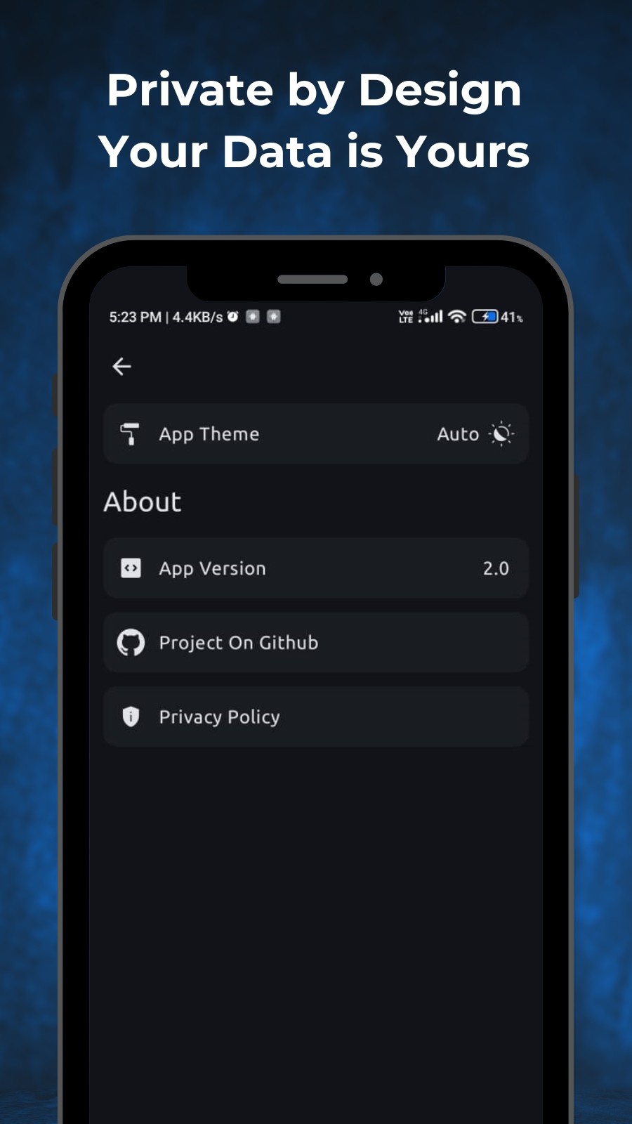 Settings Screenshot